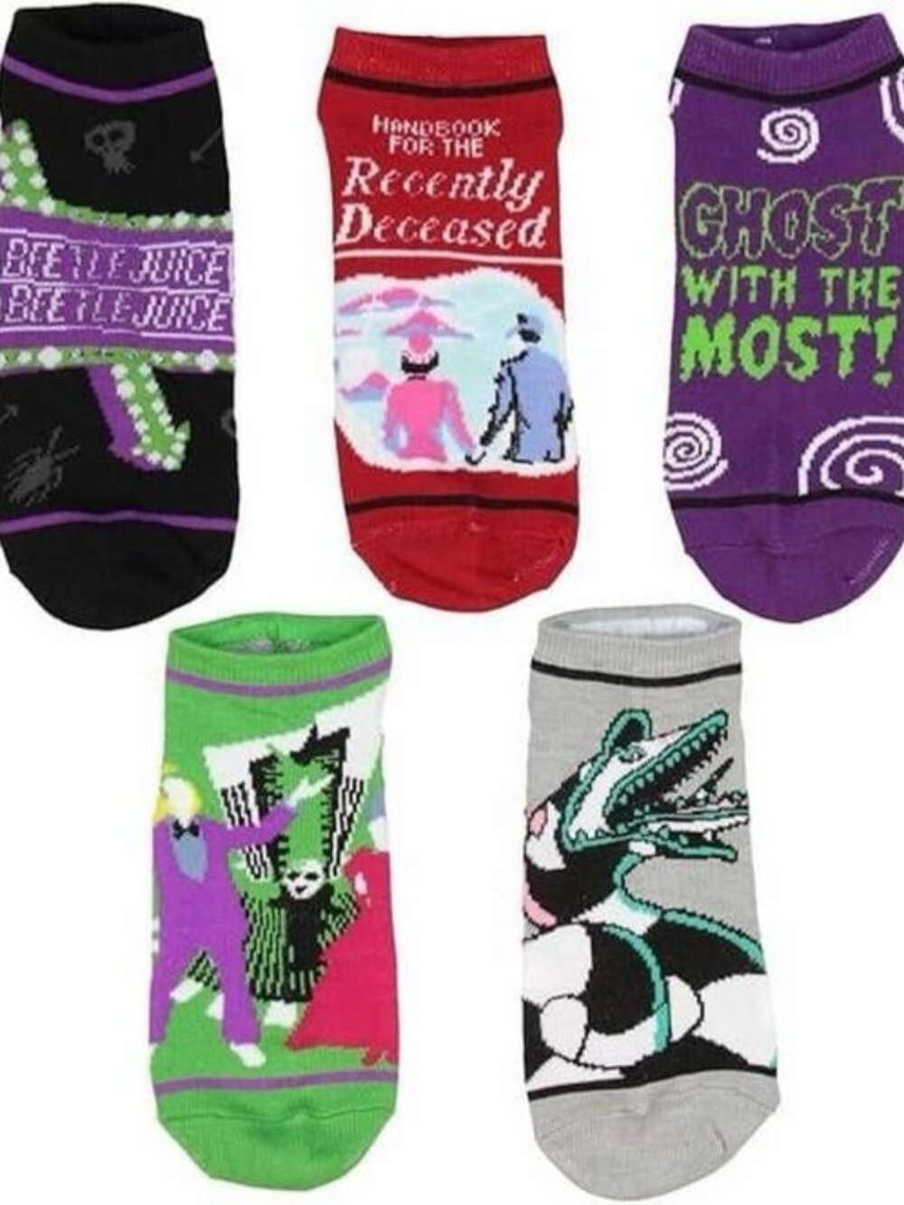 Beetlejuice Ankle Socks 5-Pack NWT FAST SHIPPING